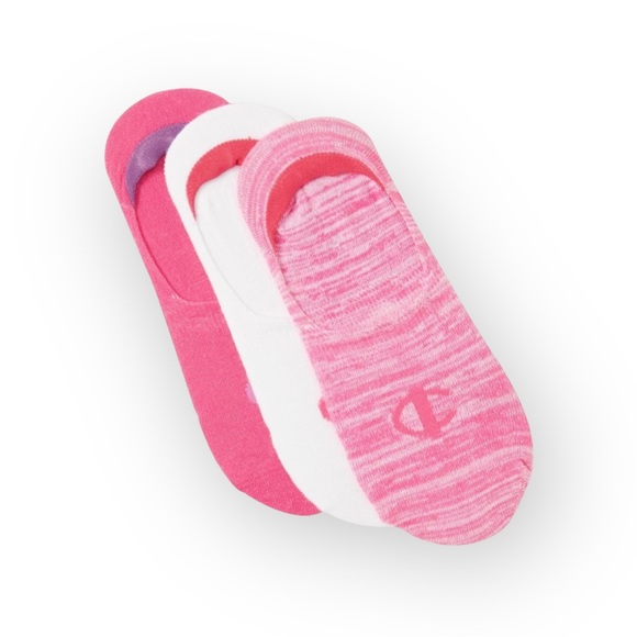 new Champion 𖠌 3 Pack Performance Invisible Liner Socks 𖠌 Pink White Space Dye - Picture 4 of 13